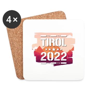 Tyrol 2022 - Dessous de verre (lot de 4) - blanc - Devant