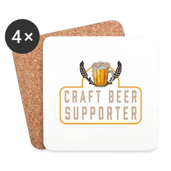 Lustiges Biertrinker Bier Trinker Bierbrauer Motiv - Untersetzer (4er-Set) - Weiß - Vorne