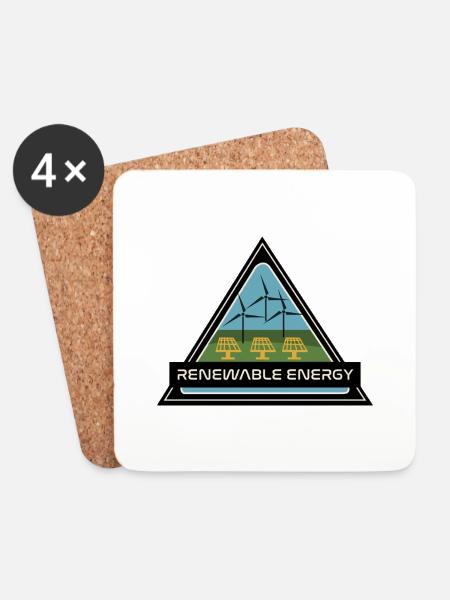 renewable energy - Untersetzer (4er-Set) - Weiß