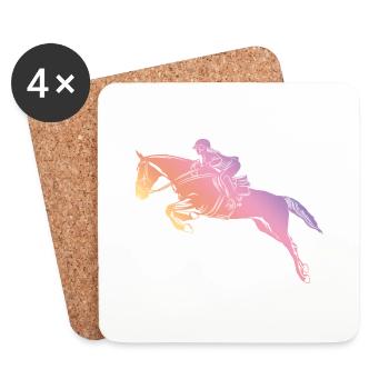 Équitation Femmes - Dessous de verre (lot de 4) - blanc - Devant