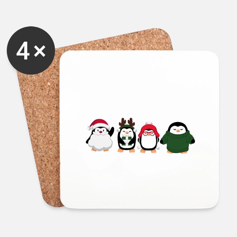 santas squad - Untersetzer (4er-Set) - Weiß