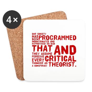 Programmed from birth - Coasters (set of 4) - white - Front