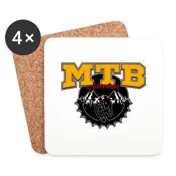 Mountain Bike - Coasters (set of 4) - white - Front