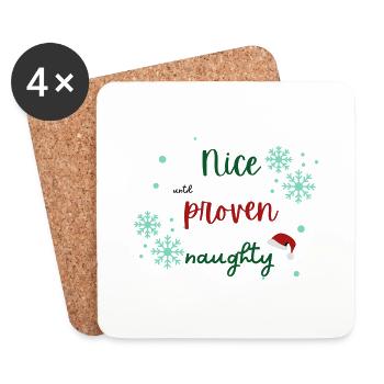 Joli jusqu’à preuve du pull de Noël coquin - Dessous de verre (lot de 4) - blanc - Devant