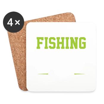 Équipage de pêche - Dessous de verre (lot de 4) - blanc - Devant