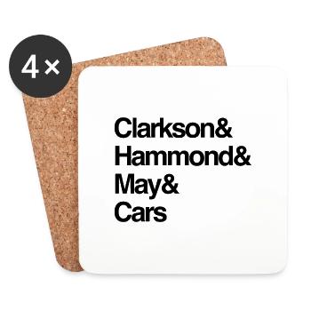 Grand Tour People and Cars - Coasters (set of 4) - white - Front