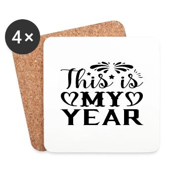 This is my Year - Coasters (set of 4) - white - Front
