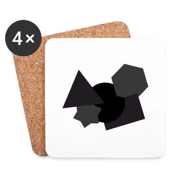 Formen - Untersetzer (4er-Set) - Weiß - Vorne
