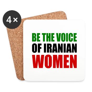 Be the voice of iranian women - Coasters (set of 4) - white - Front