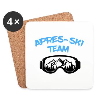 Apres Ski Team - Untersetzer (4er-Set) - Weiß - Vorne
