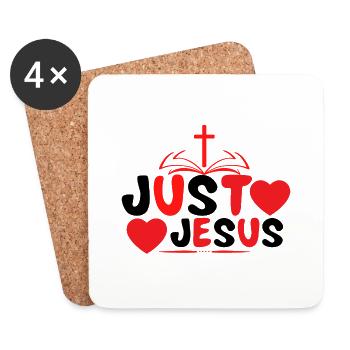 Just Jesus - Coasters (set of 4) - white - Front
