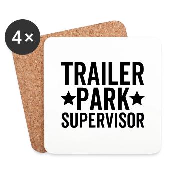 Trailer Park Supervisor - Untersetzer (4er-Set) - Weiß - Vorne