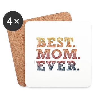 LA MEILLEURE MAMAN DE TOUS LES TEMPS - Dessous de verre (lot de 4) - blanc - Devant