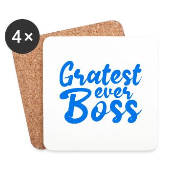 Gratest Ever Boss 4 - Untersetzer (4er-Set) - Weiß - Vorne