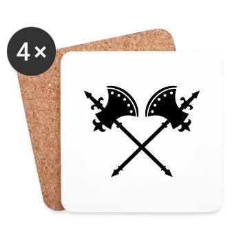 Axes - Dessous de verre (lot de 4) - blanc - Devant