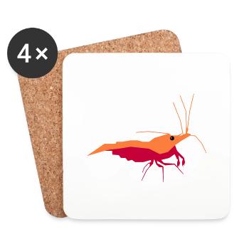 GARNELEN4YOU Shrimp Baby - Untersetzer (4er-Set) - Weiß - Vorne