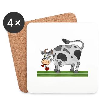 Bull - Coasters (set of 4) - white - Front