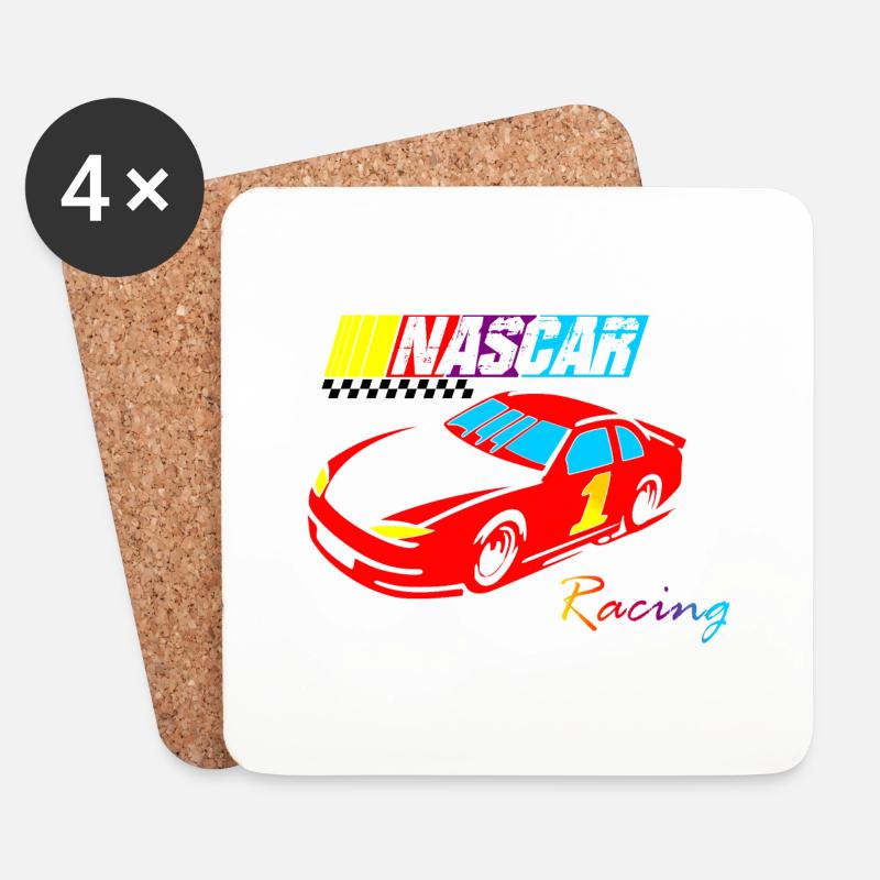 nascar racing - Untersetzer (4er-Set) - Weiß
