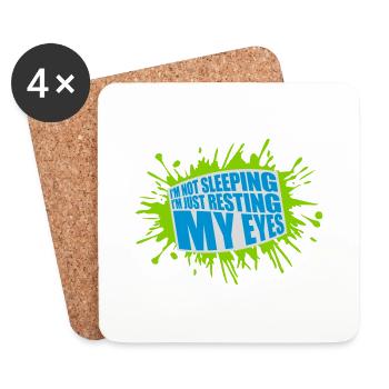 im not sleeping quote - Coasters (set of 4) - white - Front