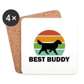 Hund Dog - Untersetzer (4er-Set) - Weiß - Vorne
