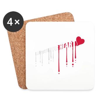 mr steal your heart - Untersetzer (4er-Set) - Weiß - Vorne