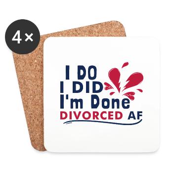 Funny Divorce - Coasters (set of 4) - white - Front