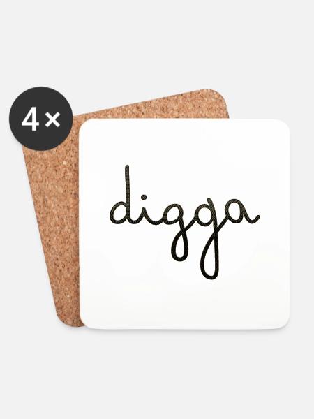 Digga - Untersetzer (4er-Set) - Weiß