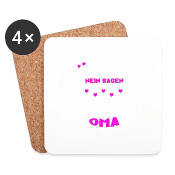 ich muss nicht nein sagen ich bin die oma - Untersetzer (4er-Set) - Weiß - Vorne