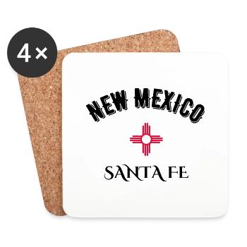 New Mexico Santa Fe - Coasters (set of 4) - white - Front