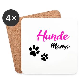 Hunde Mama Geschenk black - Untersetzer (4er-Set) - Weiß - Vorne
