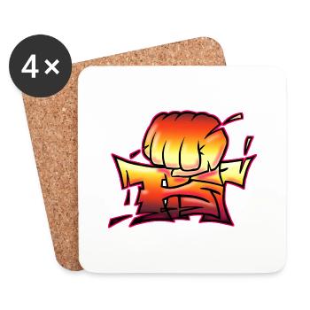 Fist - Untersetzer (4er-Set) - Weiß - Vorne