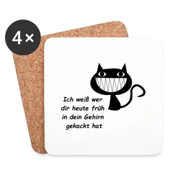 Ich weiß wer dir - Untersetzer (4er-Set) - Weiß - Vorne