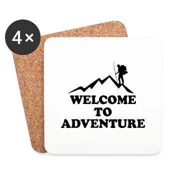 Voyage d’aventure Randonnée Montagne - Dessous de verre (lot de 4) - blanc - Devant