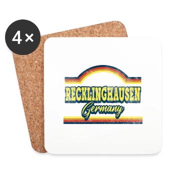 Recklinghausen Deutschland Stadt Vintage Retro - Untersetzer (4er-Set) - Weiß - Vorne