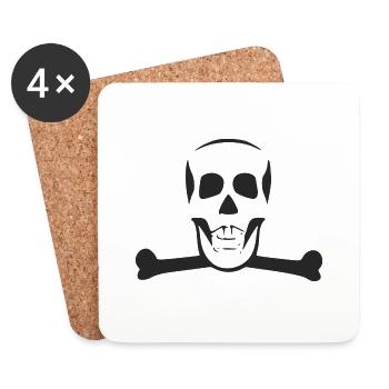 Skull - Coasters (set of 4) - white - Front