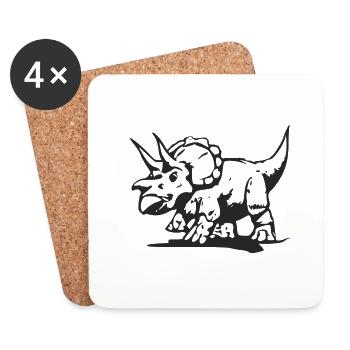 Triceratops - Coasters (set of 4) - white - Front