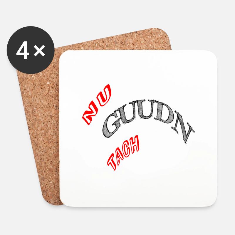 Nu Guudn Daach - Untersetzer (4er-Set) - Weiß