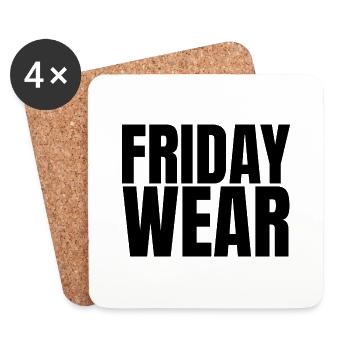 Friday Wear - Coasters (set of 4) - white - Front