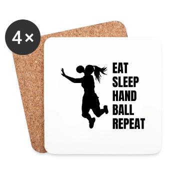 Handball Handball fan Handball team Handball players - Coasters (set of 4) - white - Front