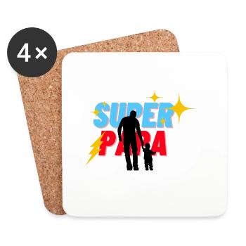 Super Dad - Coasters (set of 4) - white - Front