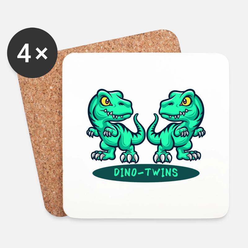 DINO - Untersetzer (4er-Set) - Weiß