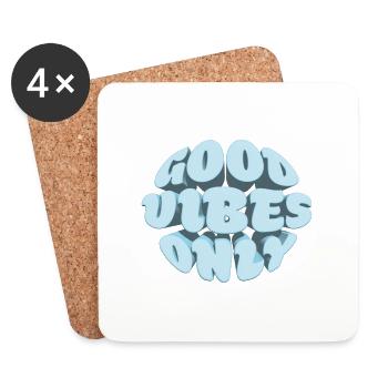 good vibes only - Untersetzer (4er-Set) - Weiß - Vorne