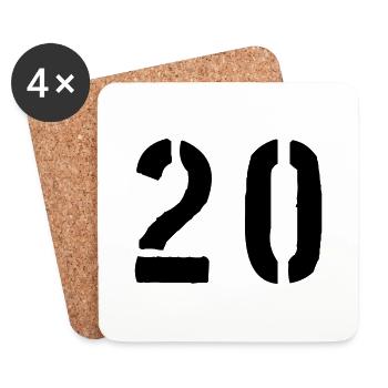 20 - Coasters (set of 4) - white - Front