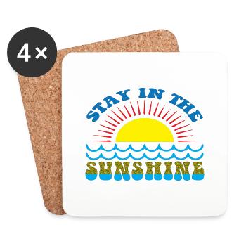 Stay in the Sunshine - Untersetzer (4er-Set) - Weiß - Vorne