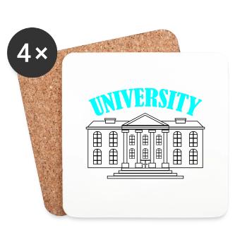 University - Coasters (set of 4) - white - Front