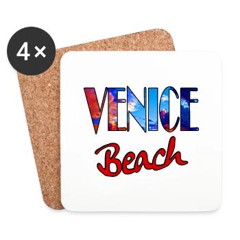 Sunset Beach Vibes - Coasters (set of 4) - white - Front