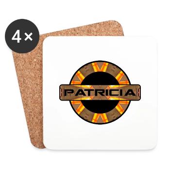 PATRICIA. MY NAME IS PATRICIA. SAMER BRASIL - Coasters (set of 4) - white - Front