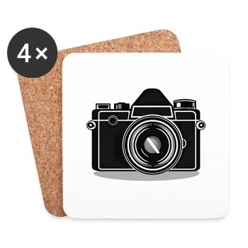 Camera, Vintage Camera, , Old Camera, Old - Coasters (set of 4) - white - Front