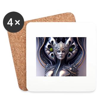Mystic Witch - Coasters (set of 4) - white - Front