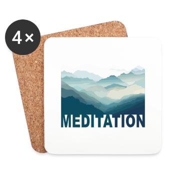 Mountain Meditation - Untersetzer (4er-Set) - Weiß - Vorne